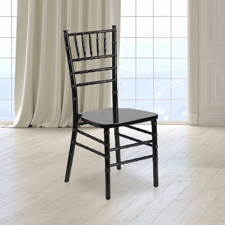 Flash Furniture HERCULES Series Black Wood Chiavari Chair, PK2 2-XS-BLACK-GG